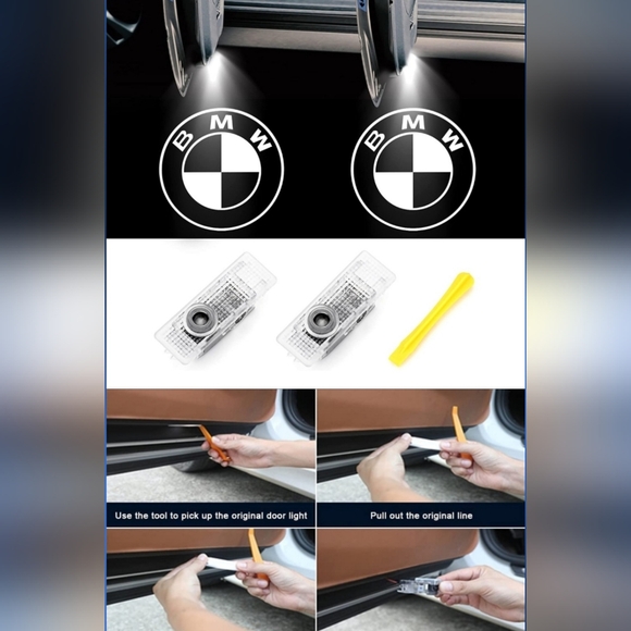 Other - 2 BMW black and white LED Projector puddle welcome lights